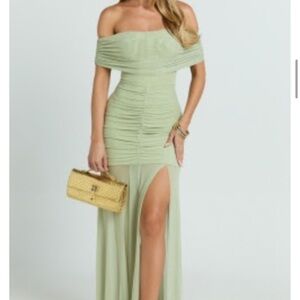 Showpo One-Shoulder Mint Dress